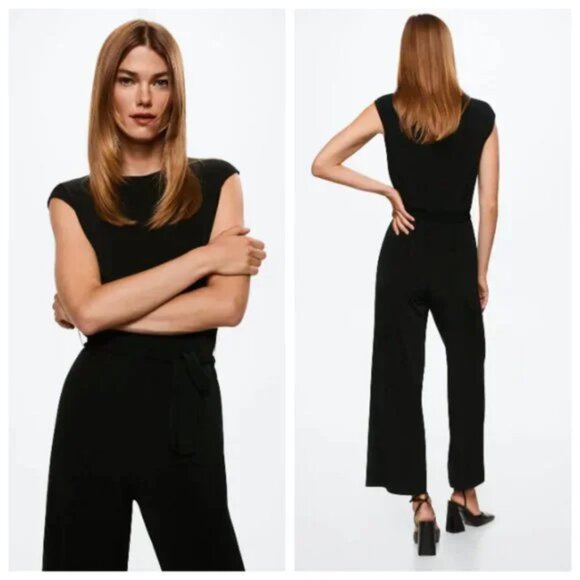 NWOT Mango Black Jumpsuit Small - Picture 1 of 2
